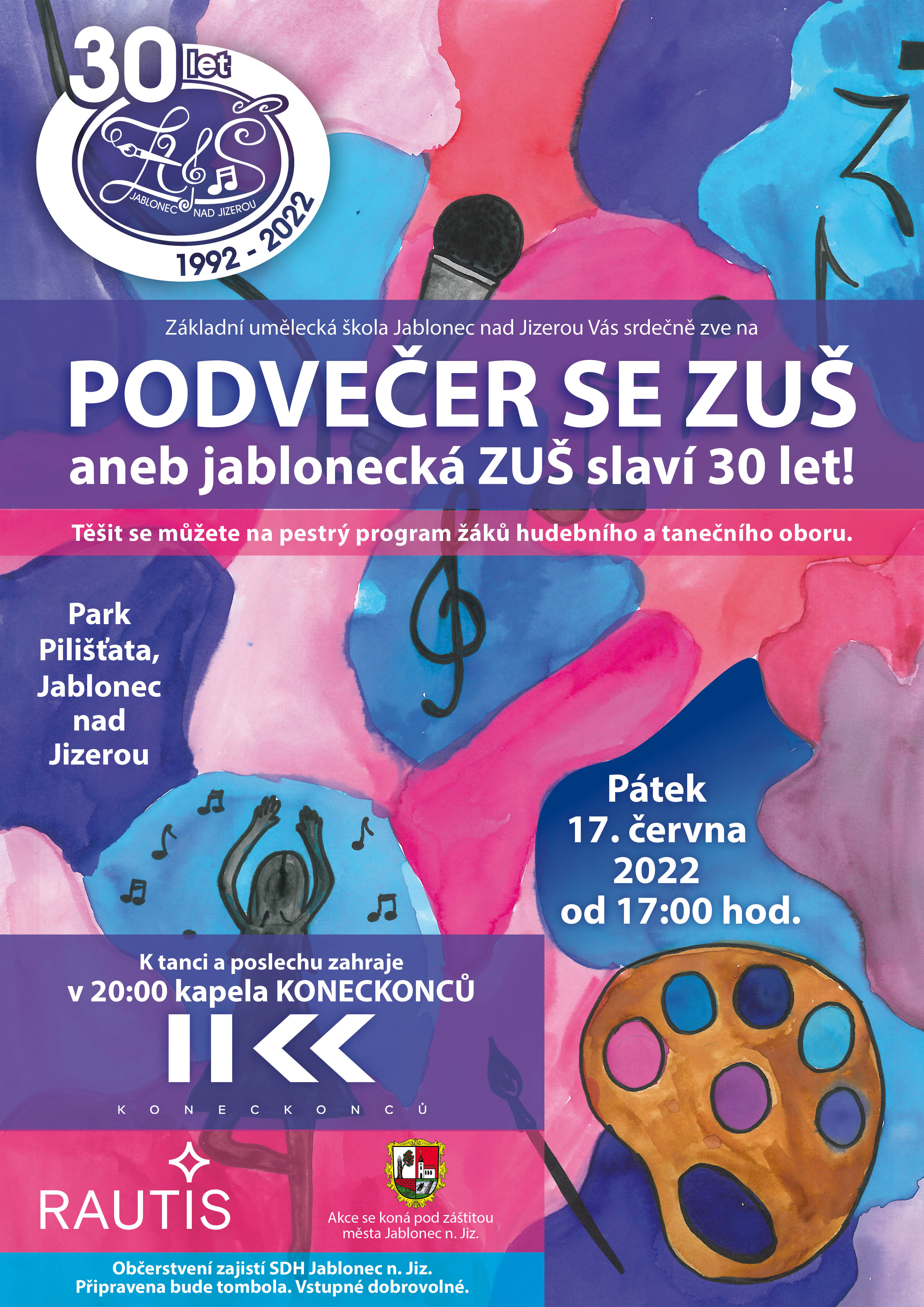 plakát Podvečer se ZUŠ 30let 2022