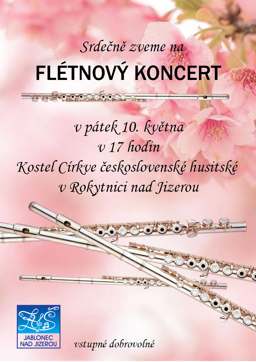 Pozvánka na flétnový koncert do Rokytnice nad Jizerou